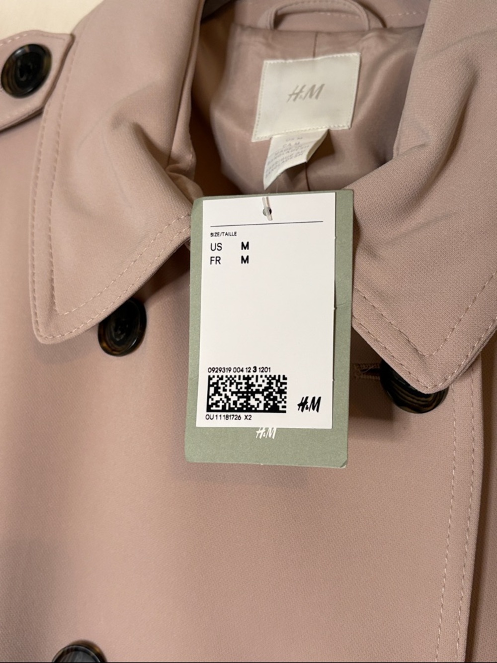 H&M Double-Breasted Trench Coat - Tan - Picture 10 of 10